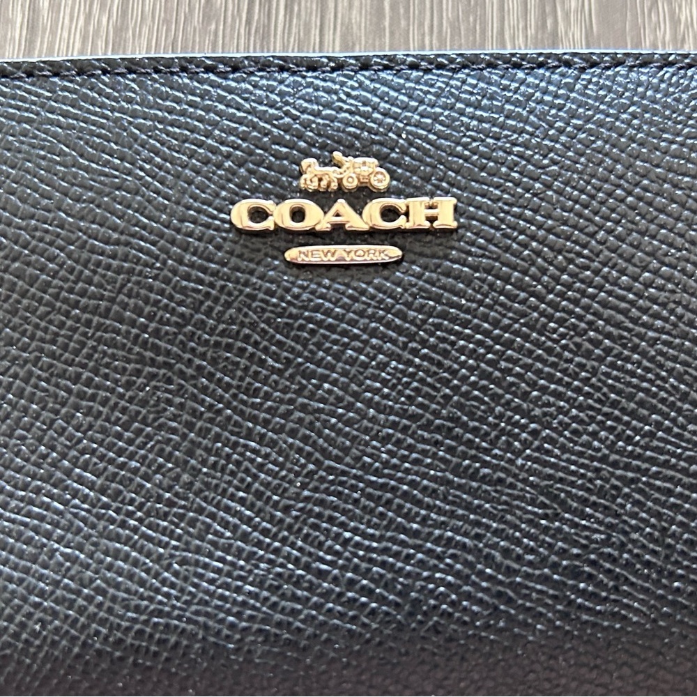 Coach Textured Black Leather Accessory